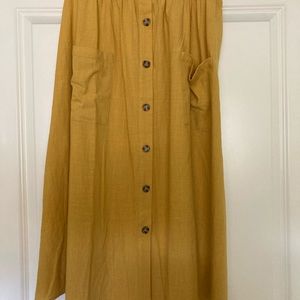 Anthropologie Deep yellow skirt